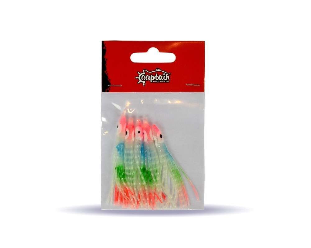 Captain 3594 Octopus Curly 6cm Ahtapot Sübye 5li Paket Suni Yem 4