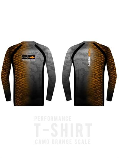 Fujin Performance T-Shirt Camo Orange Scale