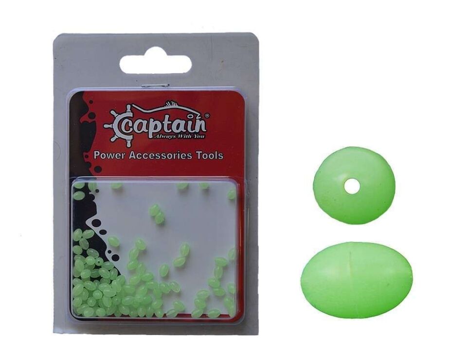 Captain  Glow Boncuk Oval Çapari ve Takım Boncuğu 100lü Paket