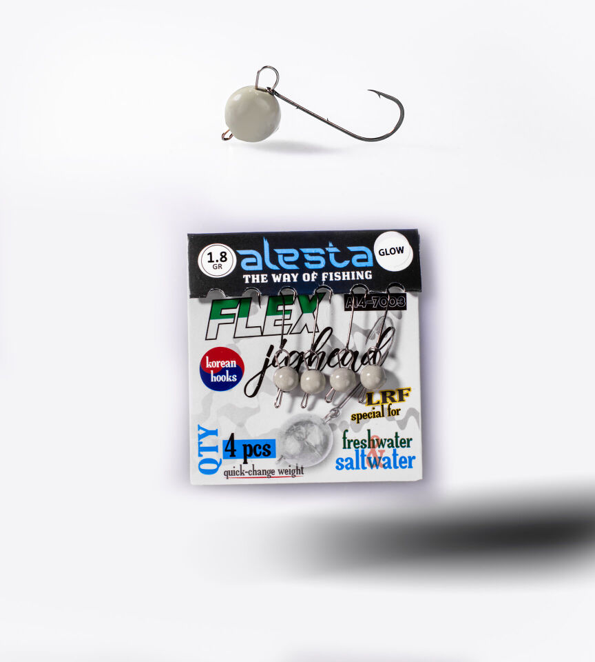 FLEX JIGHEAD GLOW 4P 1.8G