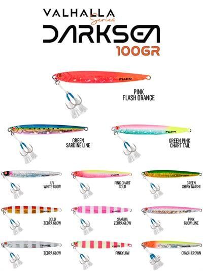 Fujin Valhalla Darksea 100gr Metal Jig Yem MT42 Pink Flash Orange
