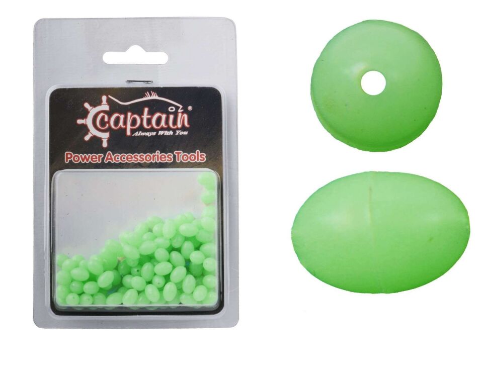 Captain  Glow Boncuk Oval Çapari ve Takım Boncuğu 100lü Paket Standart