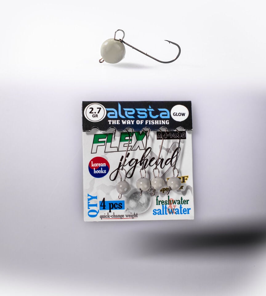 FLEX JIGHEAD GLOW 4P 2.7G