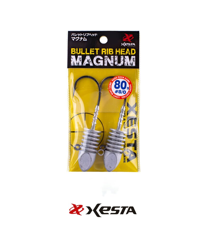 XESTA BULLET RIBHEAD MAGNUM JIGHEAD #8/0 2P 80G