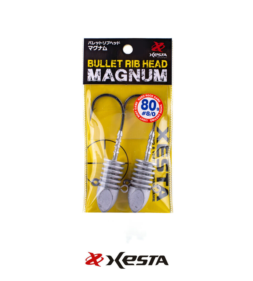 XESTA BULLET RIBHEAD MAGNUM JIGHEAD #8/0 2P 80G