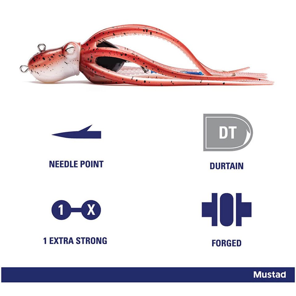 Mustad Inkvader Octopus Jig Sahte Yem 170GR - RED - RED
