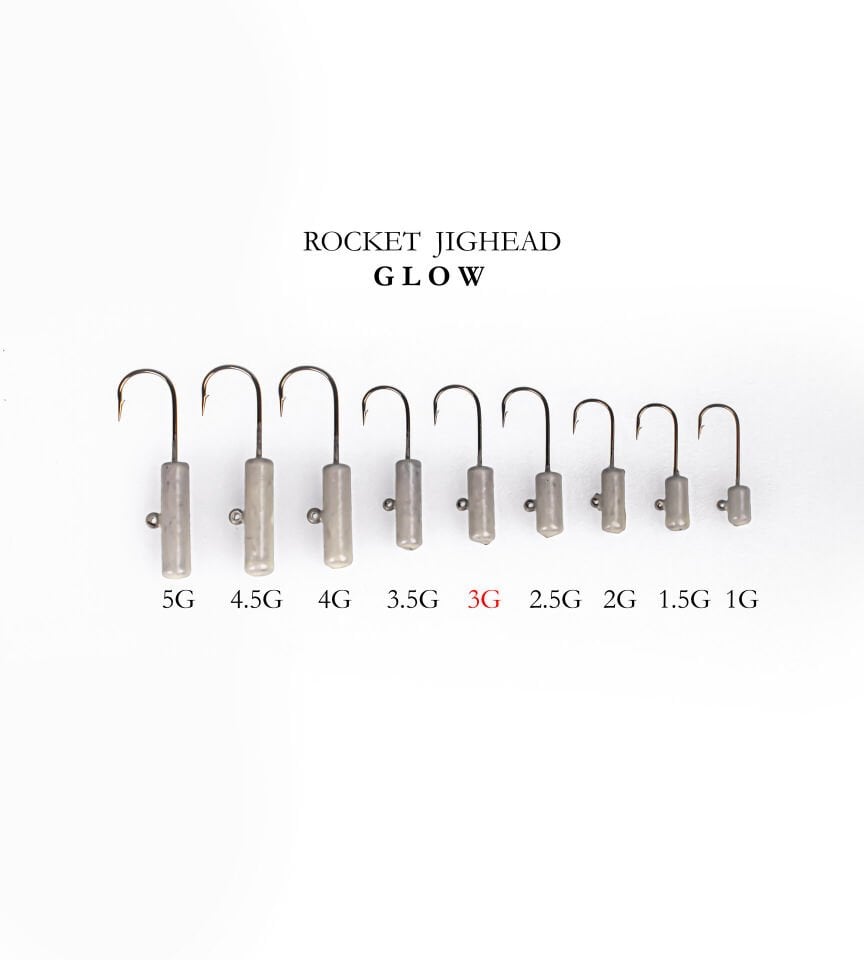 ROCKET JIGHEAD GLOW 4P 3G