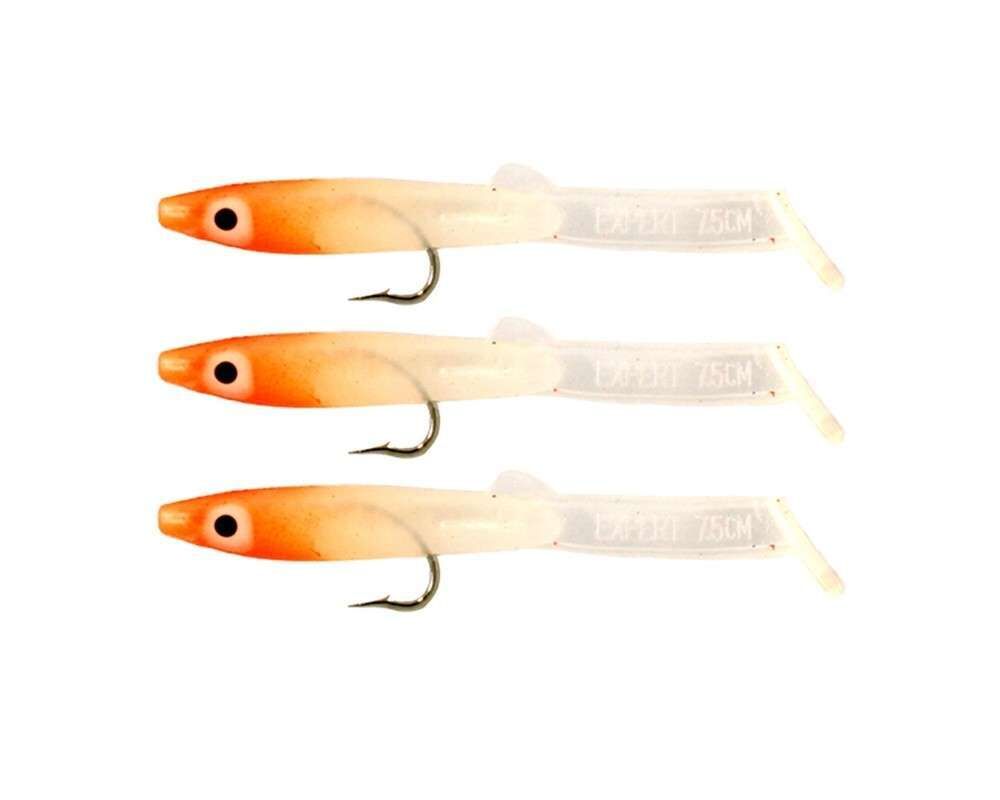 Captain 3525 Eel Fish 75cm Silikon Zargana Suni Yem 3lü Paket E06 ORANGE