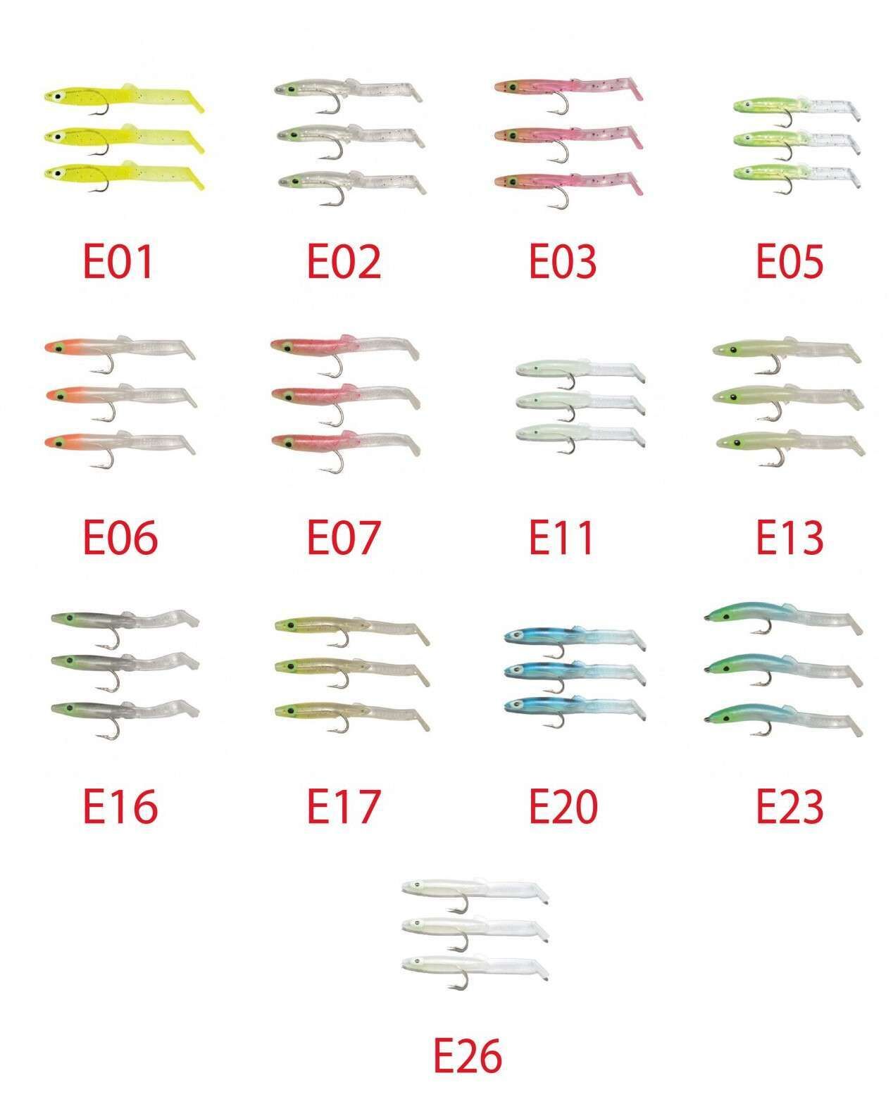 Captain 3525 Eel Fish 75cm Silikon Zargana Suni Yem 3lü Paket E01 YELLOW