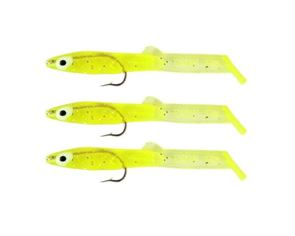 Captain 3525 Eel Fish 75cm Silikon Zargana Suni Yem 3lü Paket E01 YELLOW