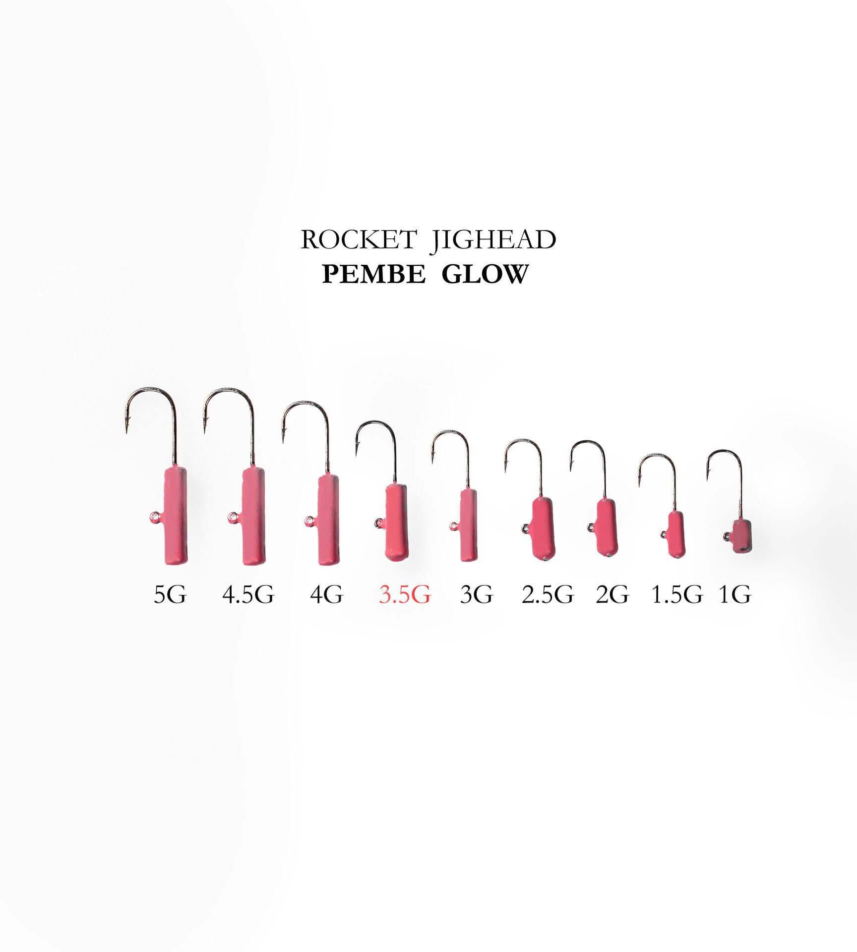 ROCKET JIGHEAD PEMBE GLOW 4P 3.5G