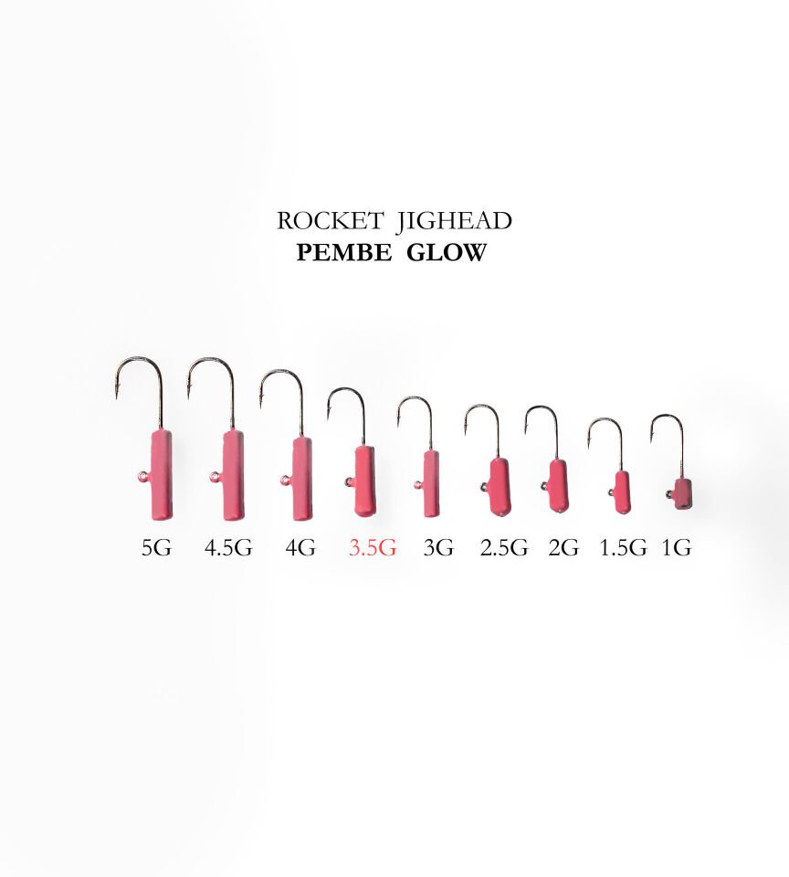 ROCKET JIGHEAD PEMBE GLOW 4P 3.5G
