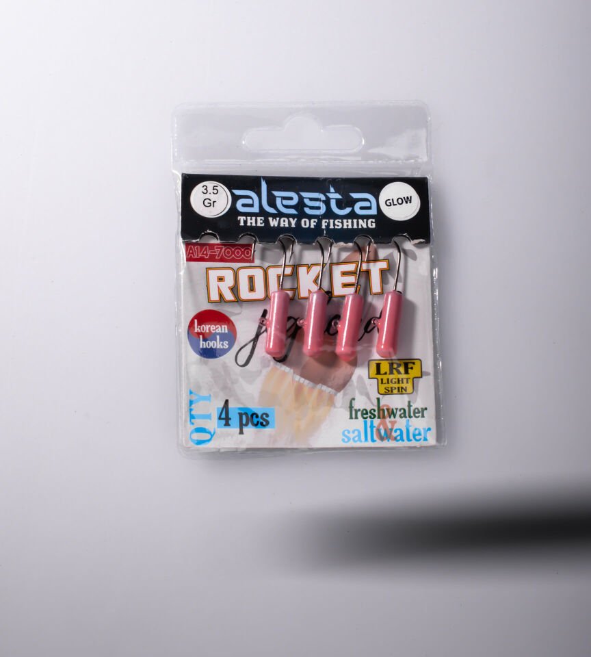 ROCKET JIGHEAD PEMBE GLOW 4P 3.5G