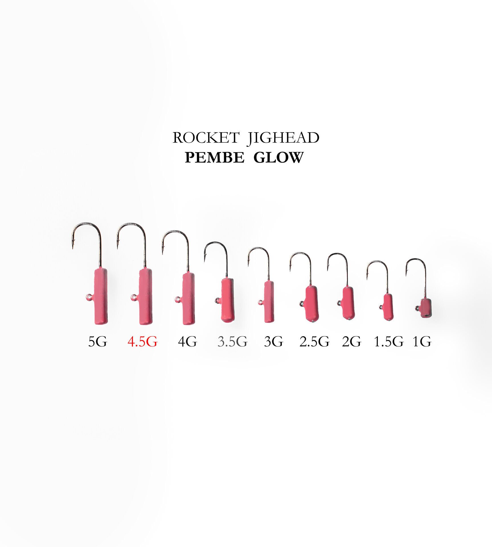 ROCKET JIGHEAD PEMBE GLOW 4P 4.5G