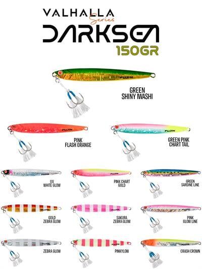 Fujin Valhalla Darksea 150gr Metal Jig Yem MT47 Sakura Zebra Glow