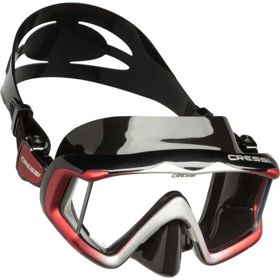 Cressi Liberty Triside Dalış Maskesi BLACK - RED - SILVER