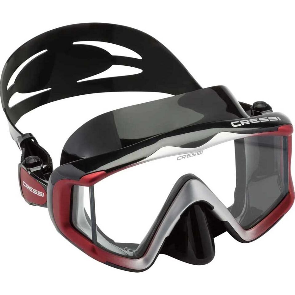 Cressi Liberty Triside Dalış Maskesi BLACK - RED - SILVER