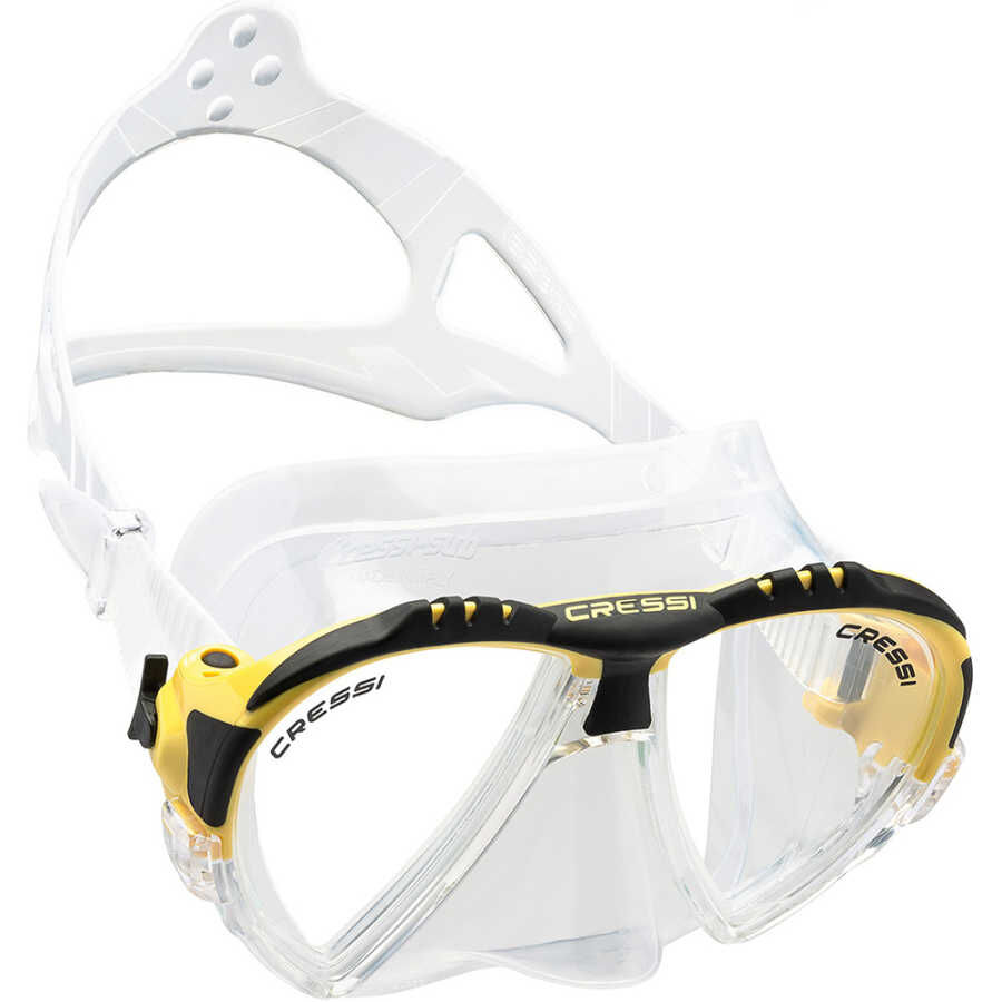 Cressi Matrix Dalış Maskesi CLEAR-YELLOW