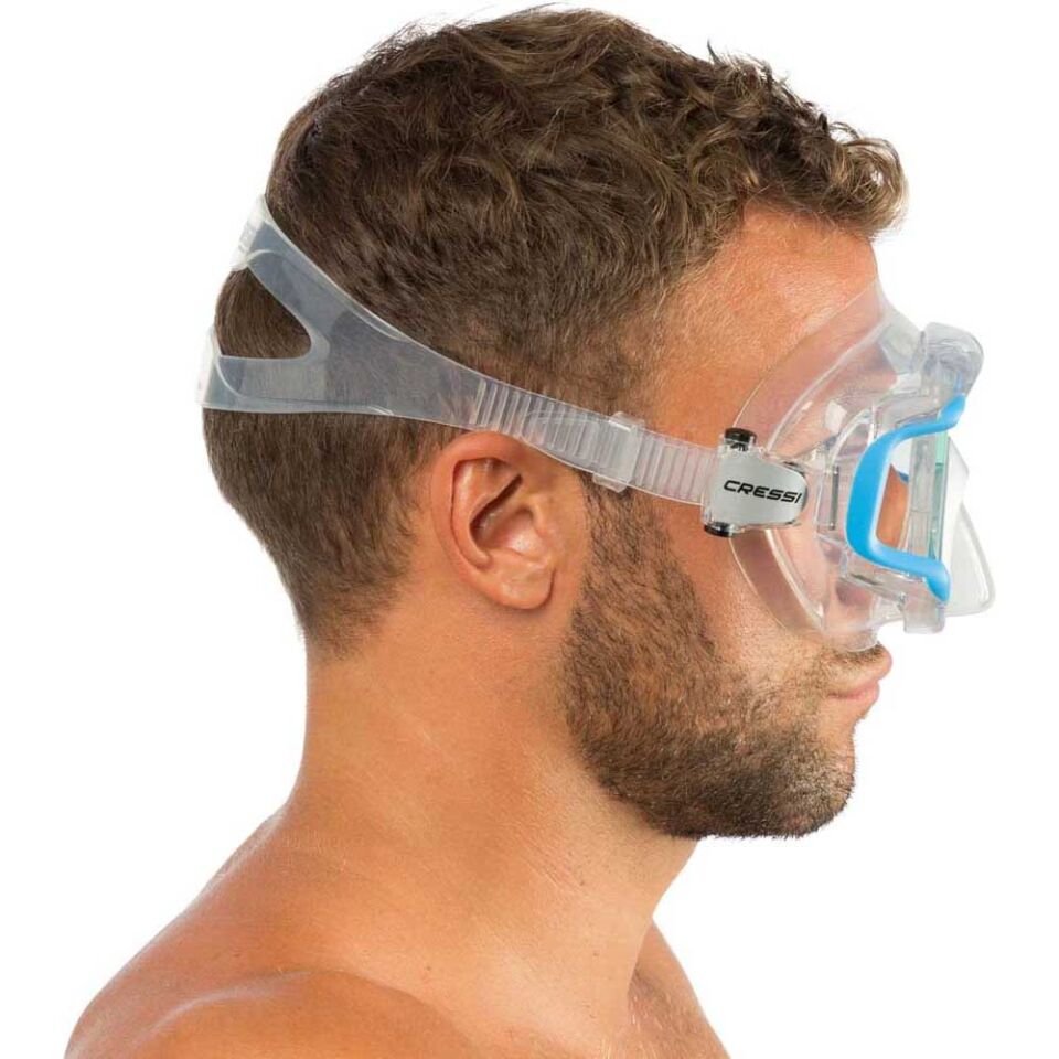 Cressi Liberty Triside Dalış Maskesi CLEAR - BLUE - SILVER