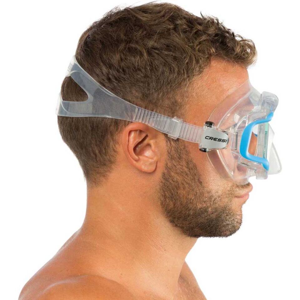 Cressi Liberty Triside Dalış Maskesi CLEAR - BLUE - SILVER