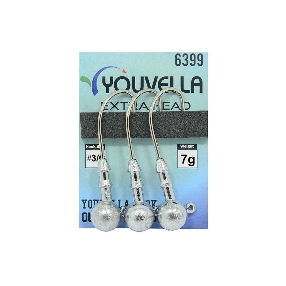Youvella 6399 Jig Head Extra Head 3/0 İğne 3lü Paket Standart