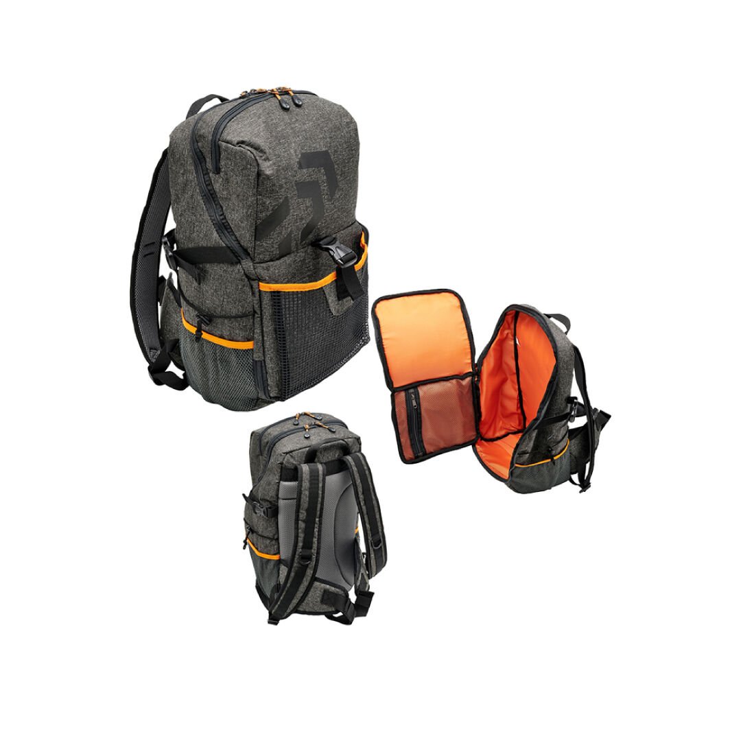 DAIWA SIRT ÇANTASI 25L GRİ TURUNCU  50*30*15CM