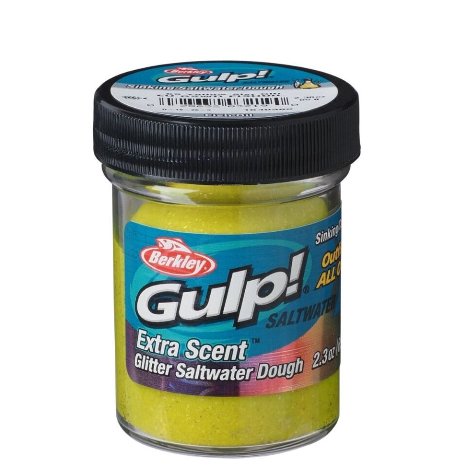 Berkley PowerBait Extra Scent Saltwater Hamur 50GR - FISHOIL-YELLOW SILVER