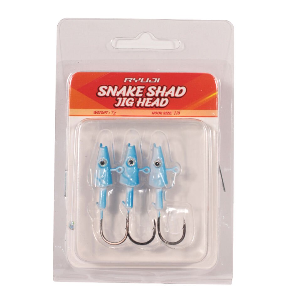 RYUJI SNAKE SHAD JIG HEAD,7GR (3 AD)
