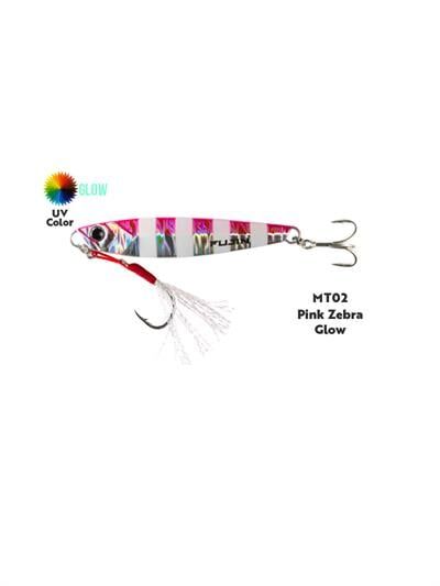 Fujin Jig-X 80gr Shore Jigging Jig Yem MT02 Pink Zebra Glow