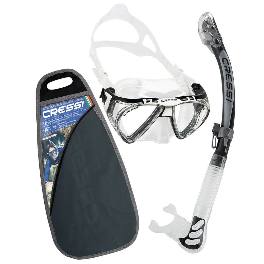 Cressi Penta - Alpha Maske Şnorkel Set CLEAR - BLACK