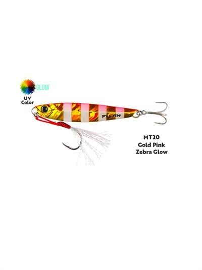 Fujin Jig-X 80gr Shore Jigging Jig Yem MT20 Gold Pink Zebra Glow