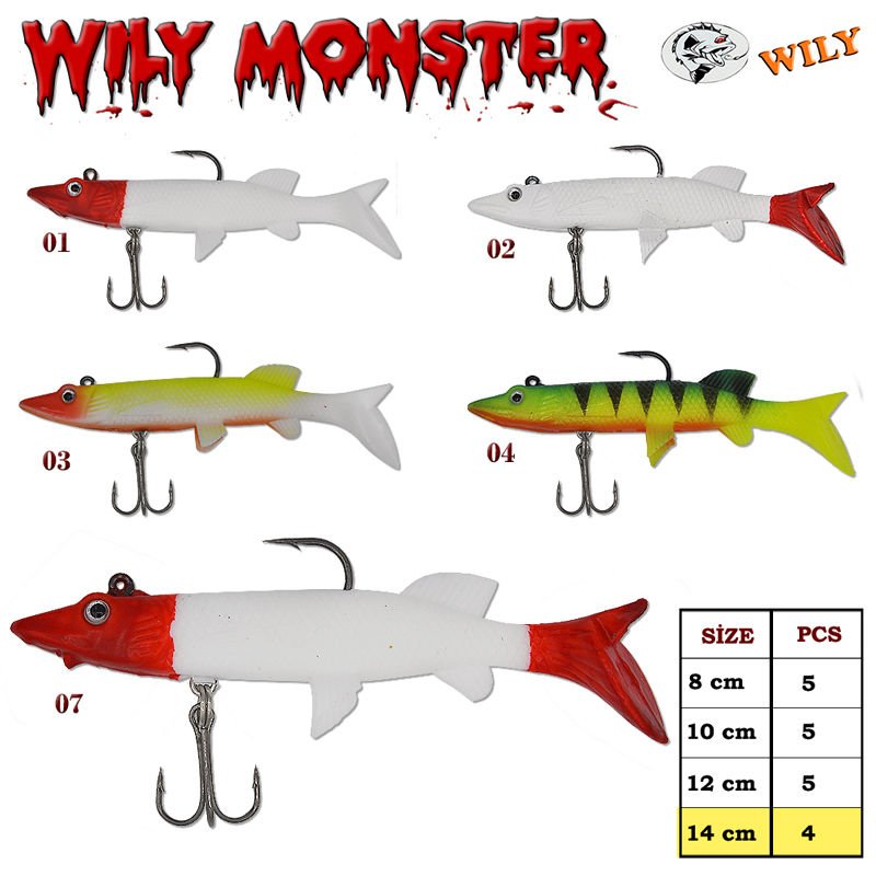 Wily Monster Turna Silikon 14 cm 30gr