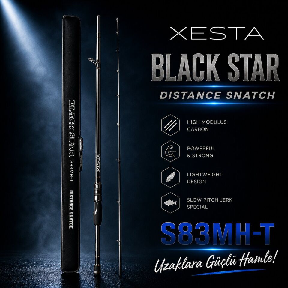 XESTA BLACKSTAR S83MH-T KAMIŞ 2.51M 1.5-25G #0.2-08 2P