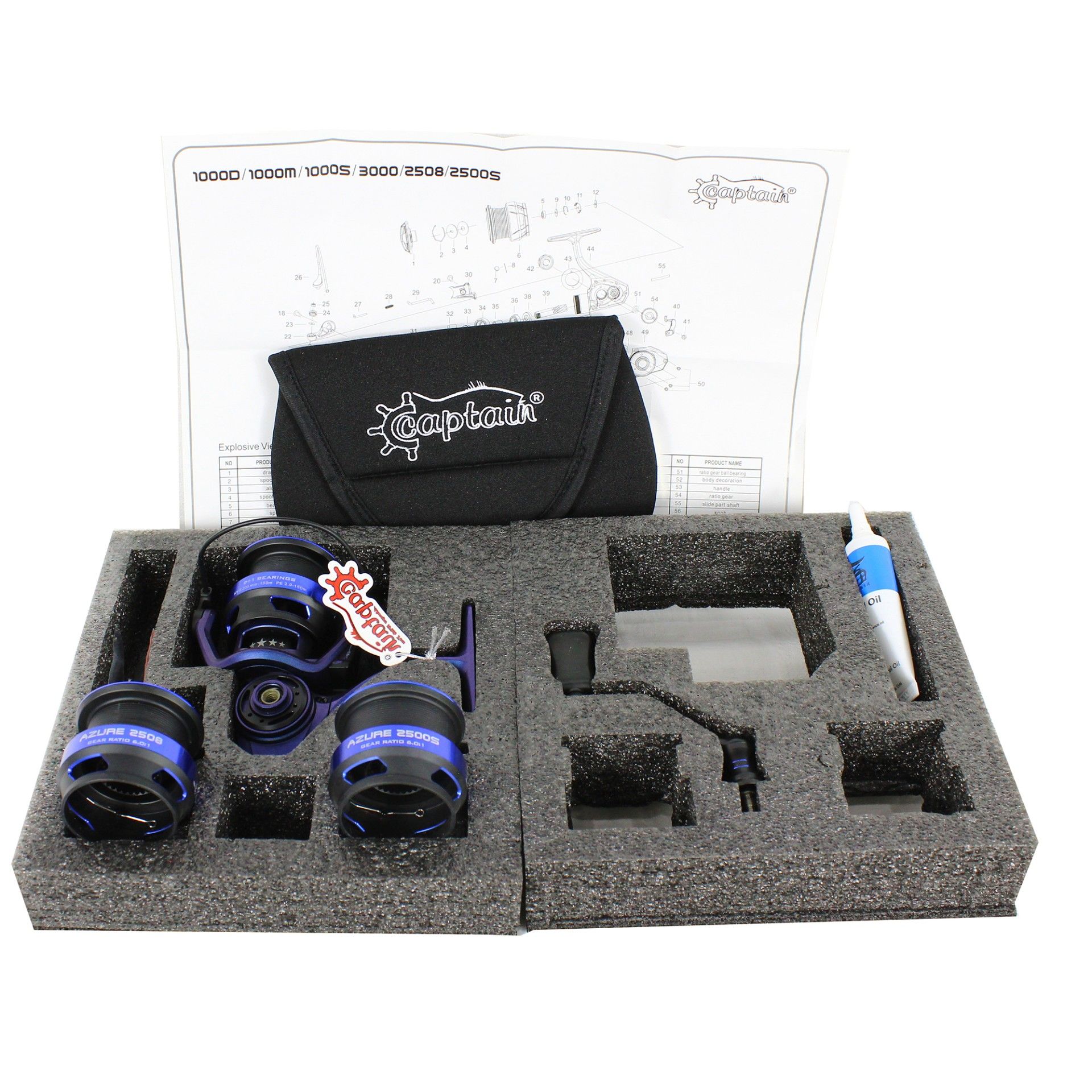 Captain Azure PRO 2500-2508-3000 Spin Makine 9+1 BB