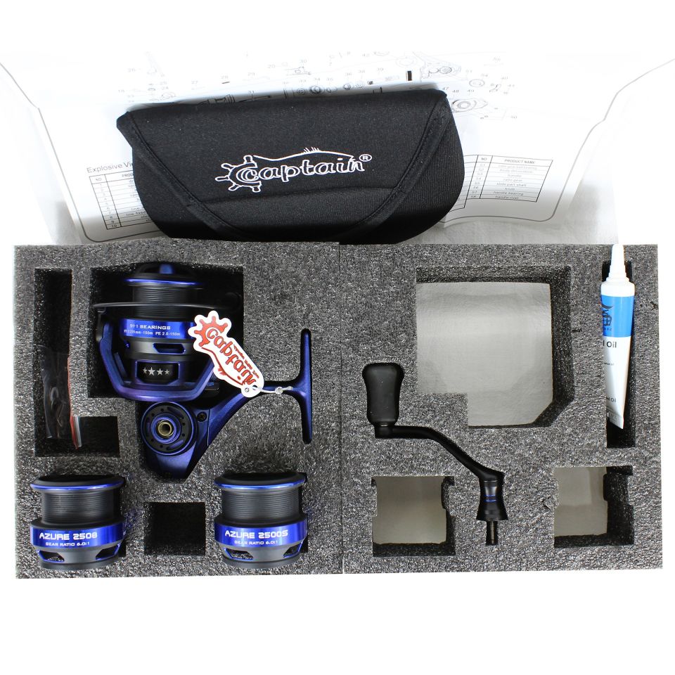 Captain Azure PRO 2500-2508-3000 Spin Makine 9+1 BB