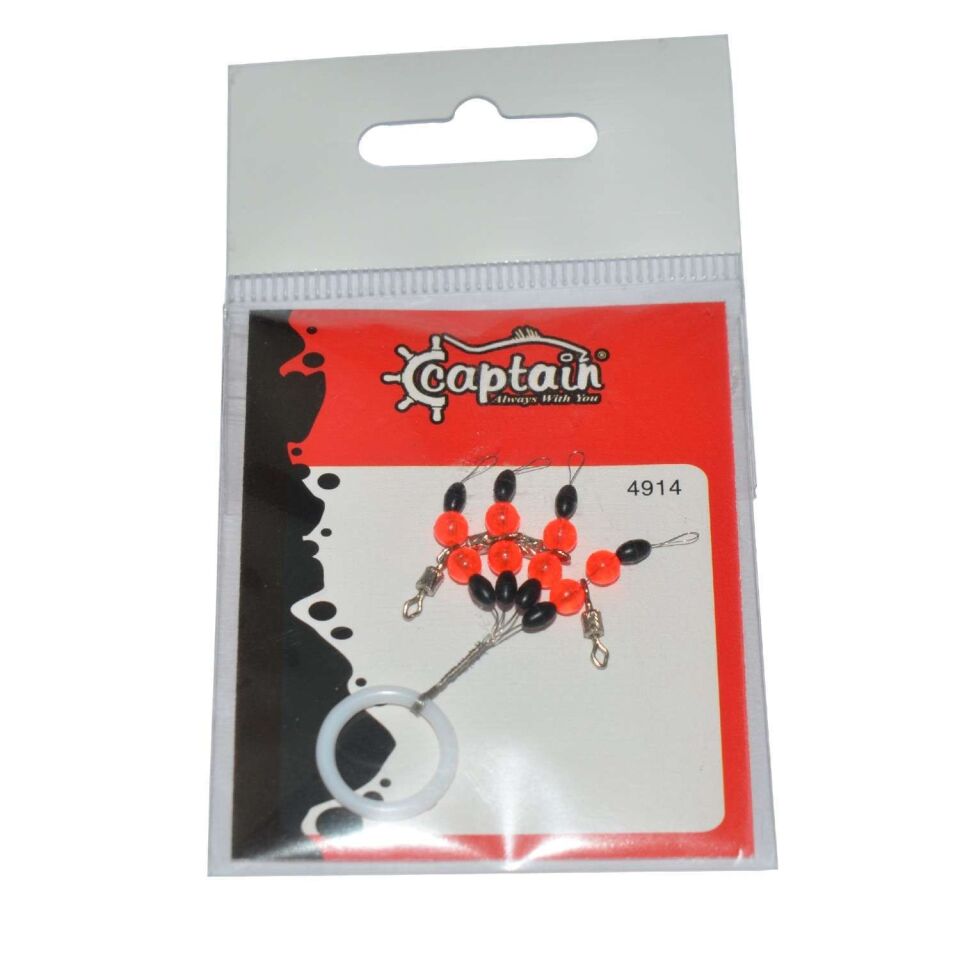 Captain 4914 Stoper 3x5li Paket Boncuklu Fırdöndülü Stopper Standart - L