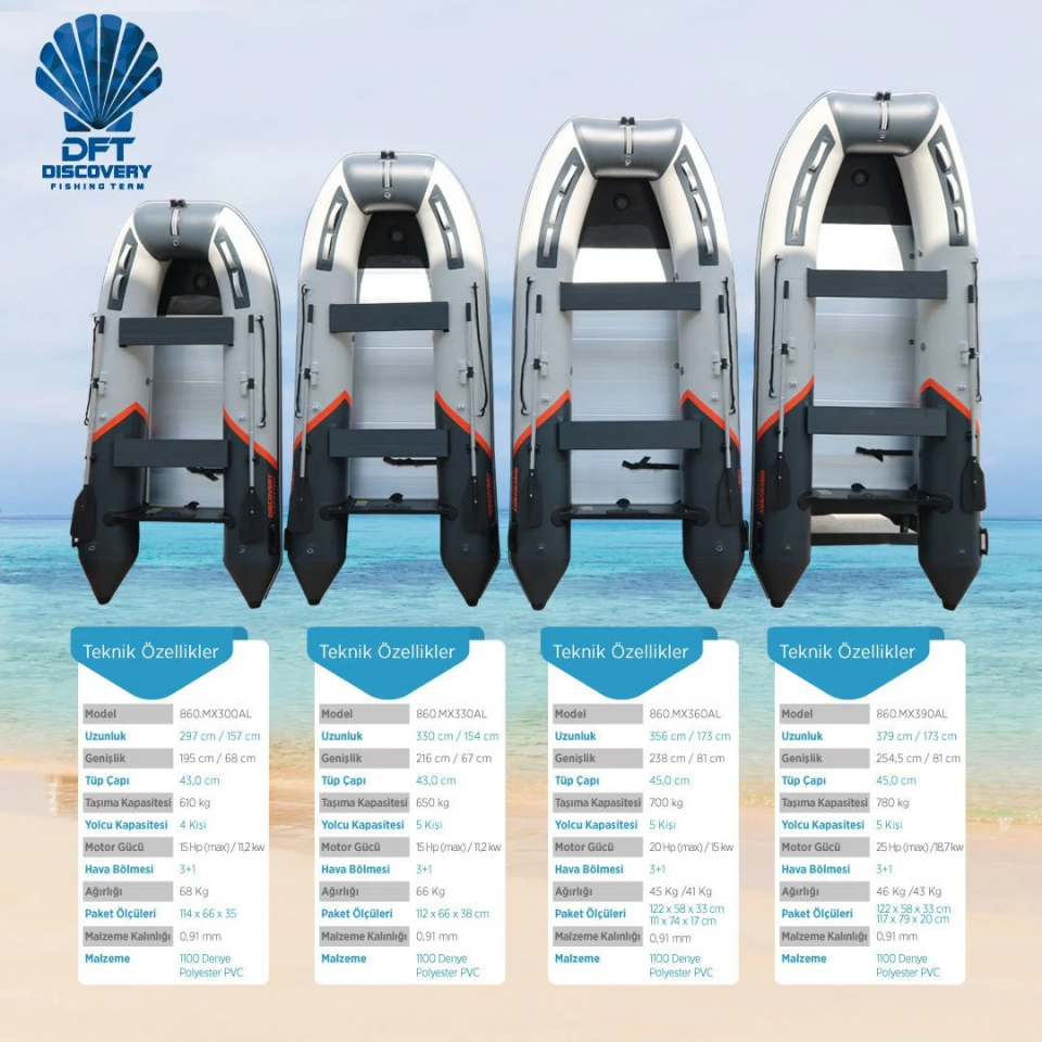 DFT DISCOVERY Şişme Bot MX300AL 300cm  Seri