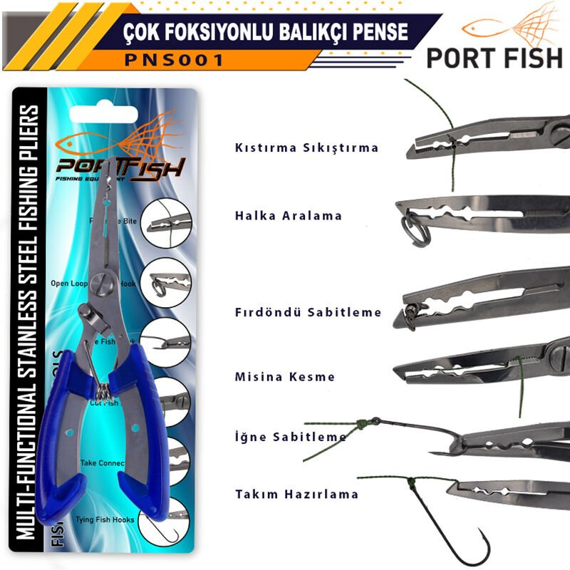 Portfish Çok Fonksiyonlu Balıkçı Pensesi Büyük