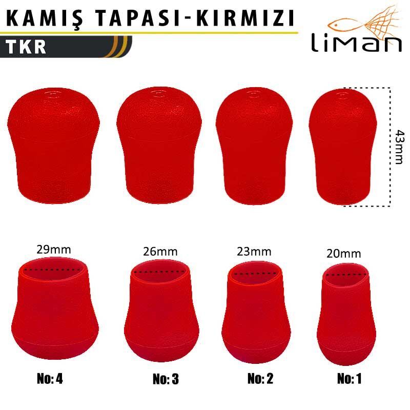 Liman Kamış Tapası Kırmızı - 10 adetli