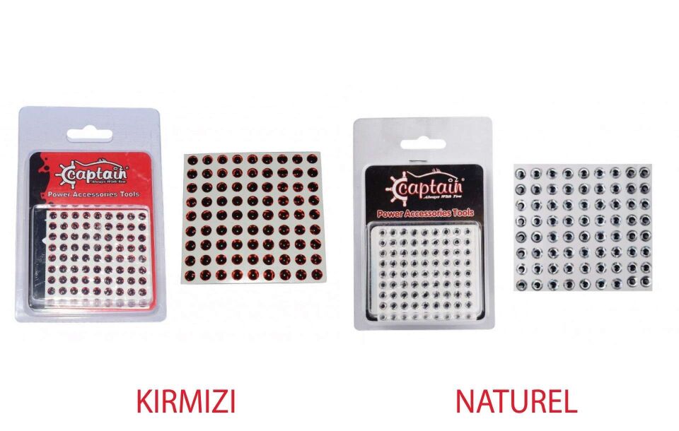 Captain 7631 Göz 5mm Silikon Damla Göz 81i Paket KıRMıZı