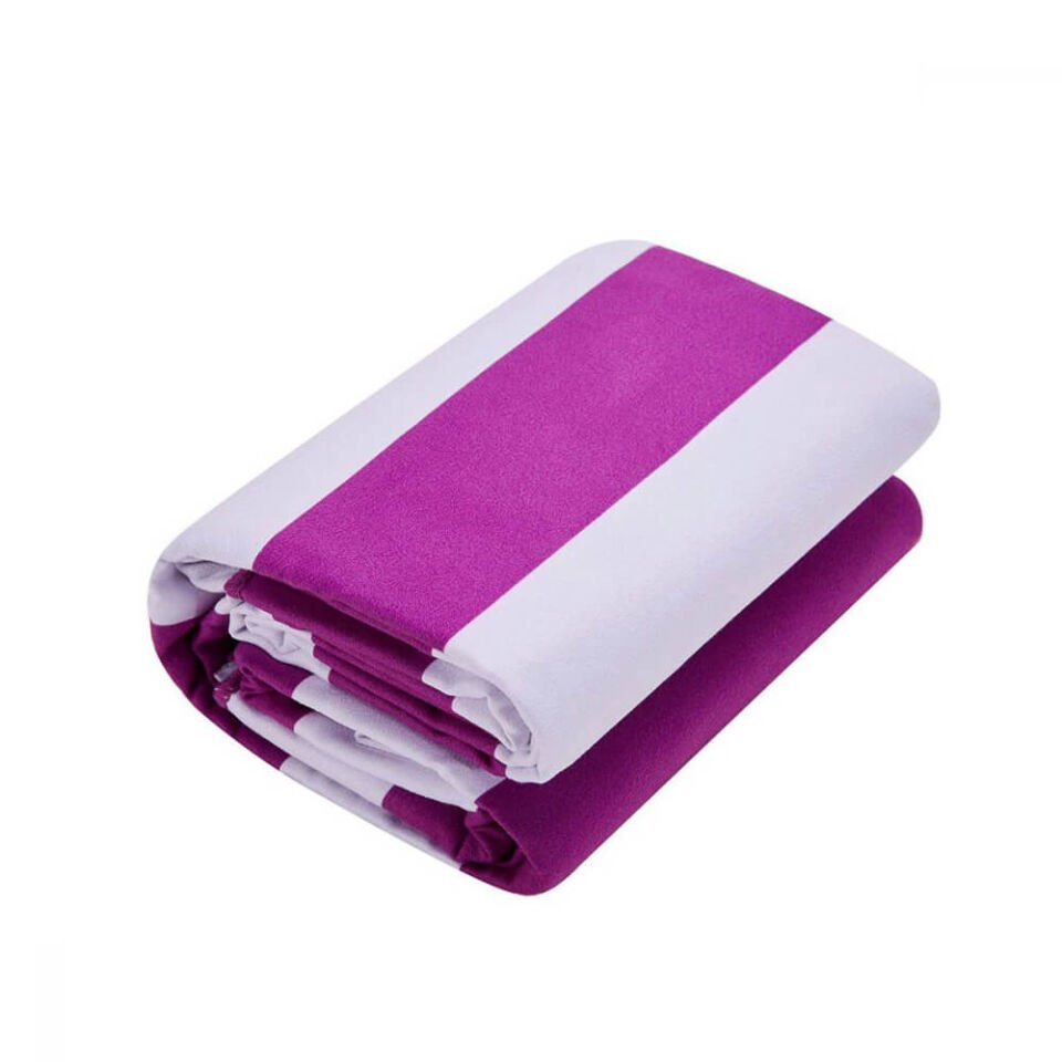Cressi Mikrofiber Çizgili Plaj Havlusu LILAC - 90X180CM