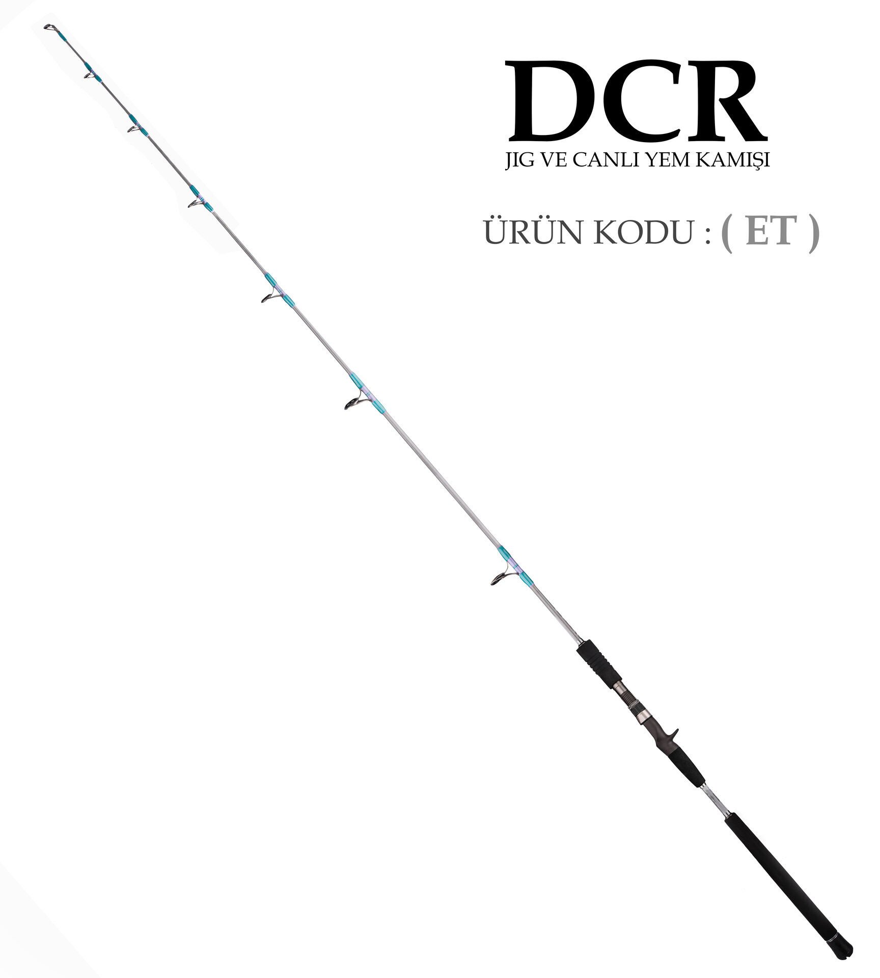 DCR PİRİ REİS TETİKLİ JIG VE CANLI YEM KAMIŞI 185 CM 150-350 GRİ