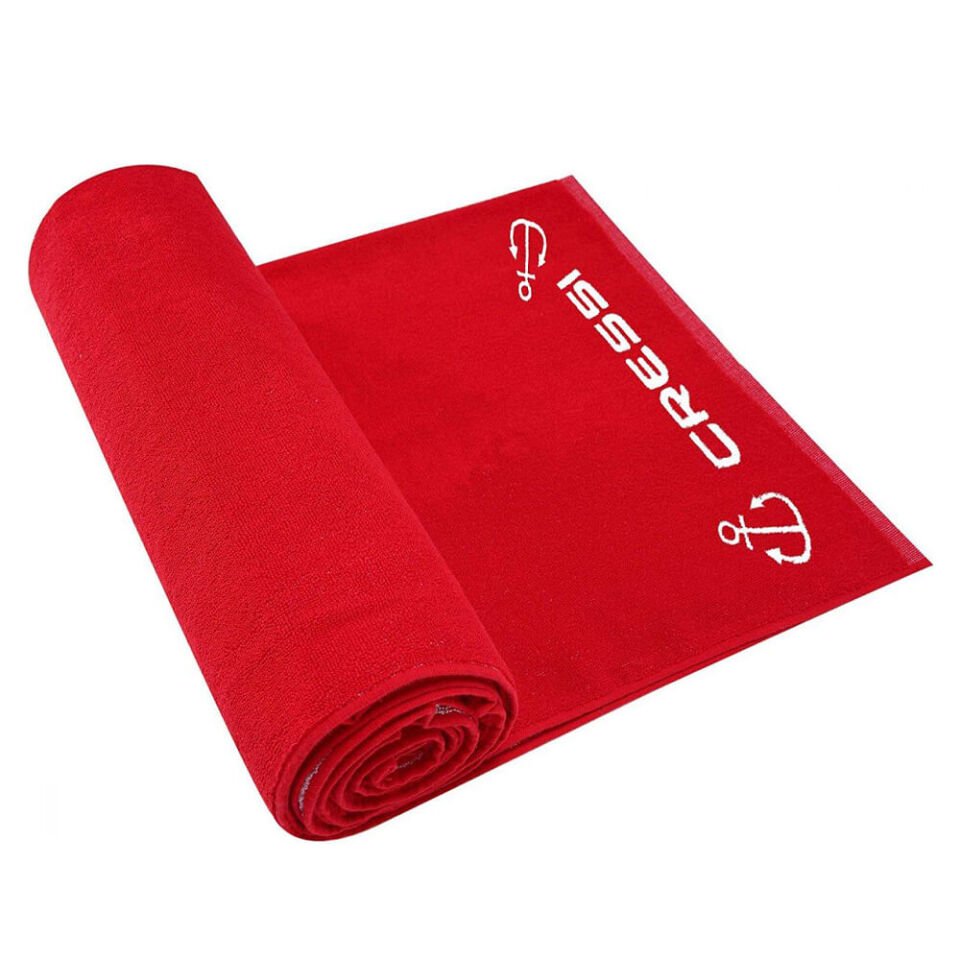 Cressi Cotton Frame Yüzde Yüz Pamuklu Plaj Havlusu RED - 90X180CM