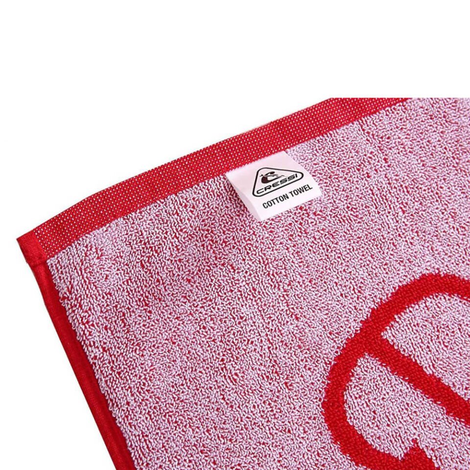 Cressi Cotton Frame Yüzde Yüz Pamuklu Plaj Havlusu RED - 90X180CM