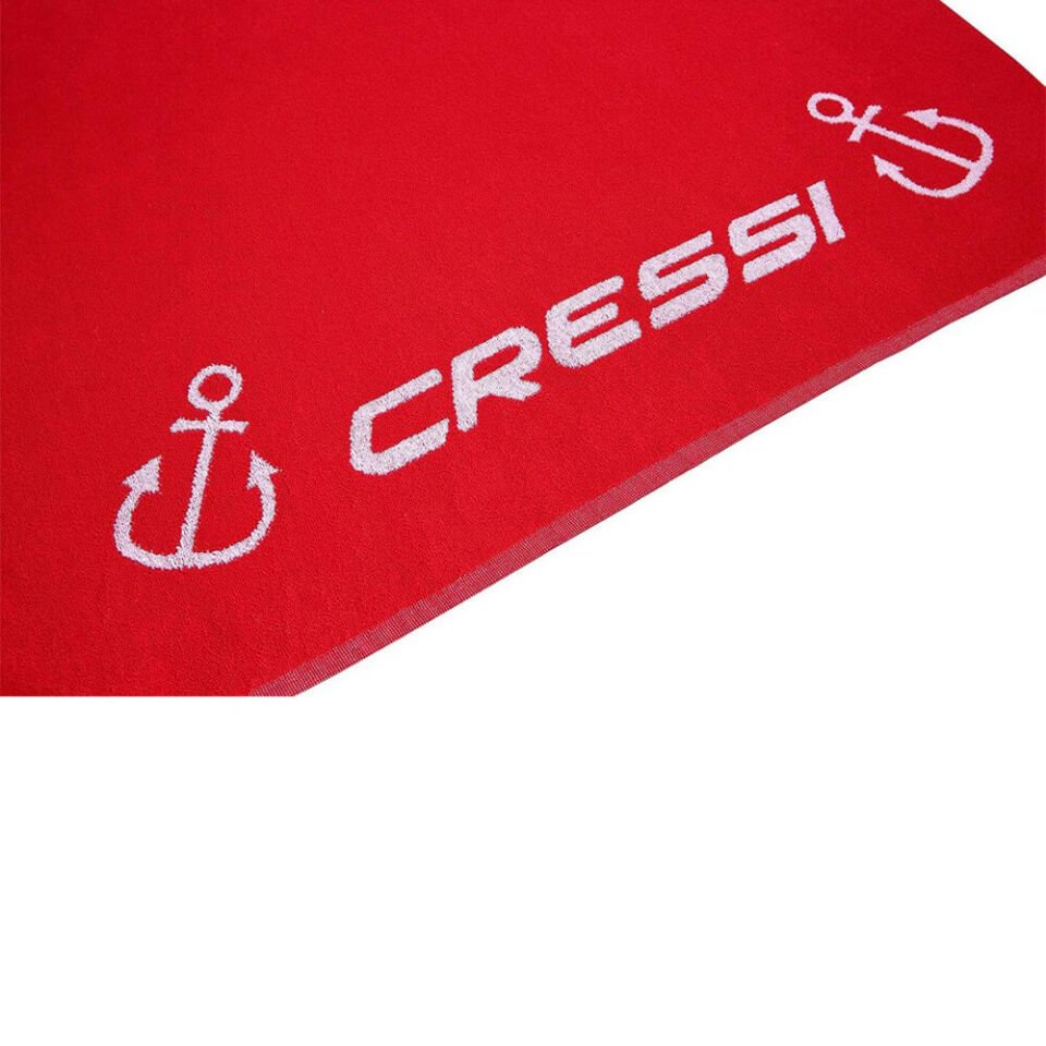 Cressi Cotton Frame Yüzde Yüz Pamuklu Plaj Havlusu RED - 90X180CM
