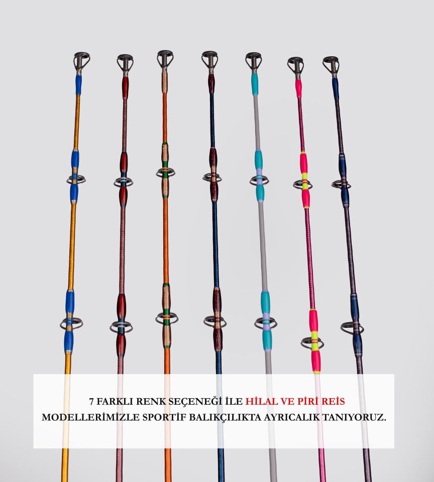 DCR PİRİ REİS JIG VE CANLI YEM KAMIŞI 185 CM 150-350 TURUNCU