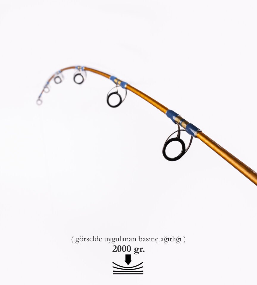 DCR HİLAL TETİKLİ JIG VE CANLI YEM KAMIŞI 185 CM 100-300 HARDAL