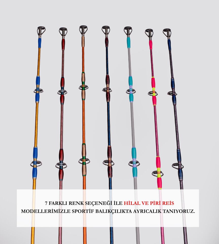 DCR HİLAL TETİKLİ JIG VE CANLI YEM KAMIŞI 185 CM 100-300 HARDAL