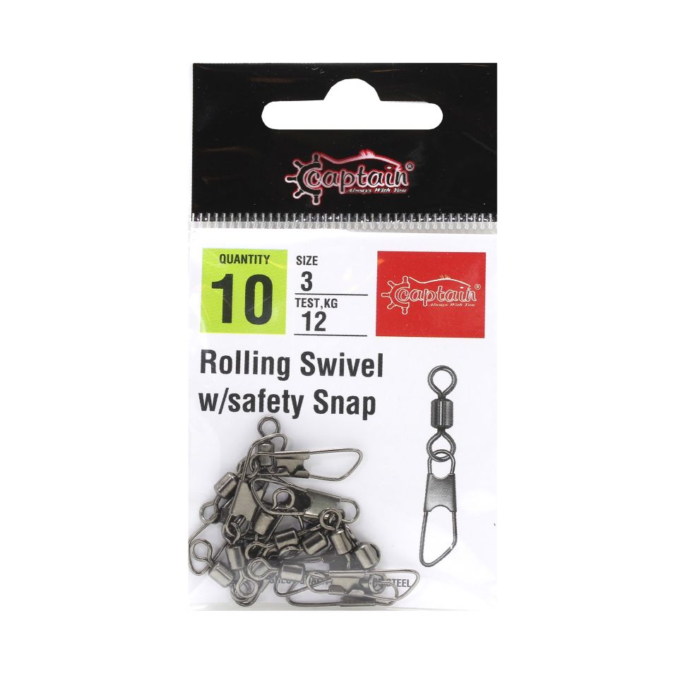 Captain 5028 Klips Safety 10'lu Paket Black Nikel