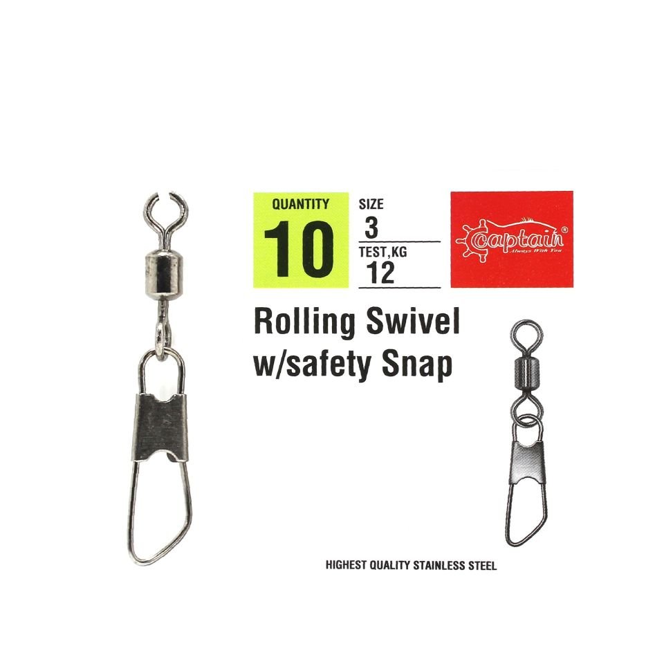 Captain 5028 Klips Safety 10'lu Paket Black Nikel